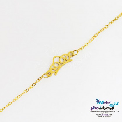 Gold bracelet - crown design-MB1335